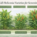 height comparison of heliconia rauliniana kawauchi and hot rio nights for screening