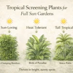 tropical screening plants that thrive in full sun garden conditions