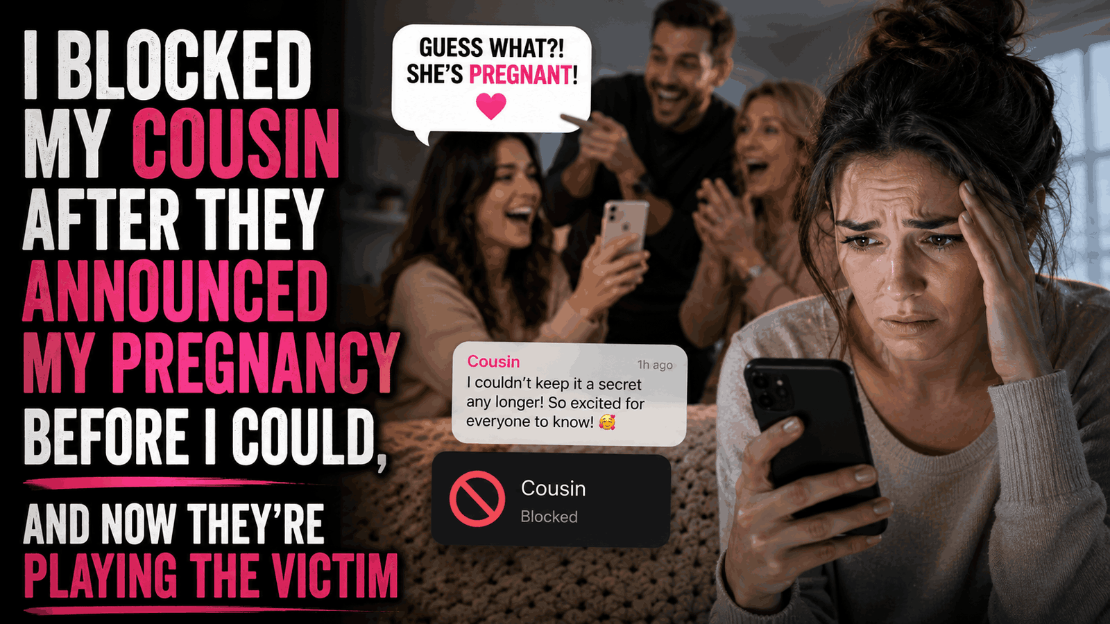 I Blocked My Cousin After They Announced My Pregnancy Before I Could, and Now They're Playing the Victim