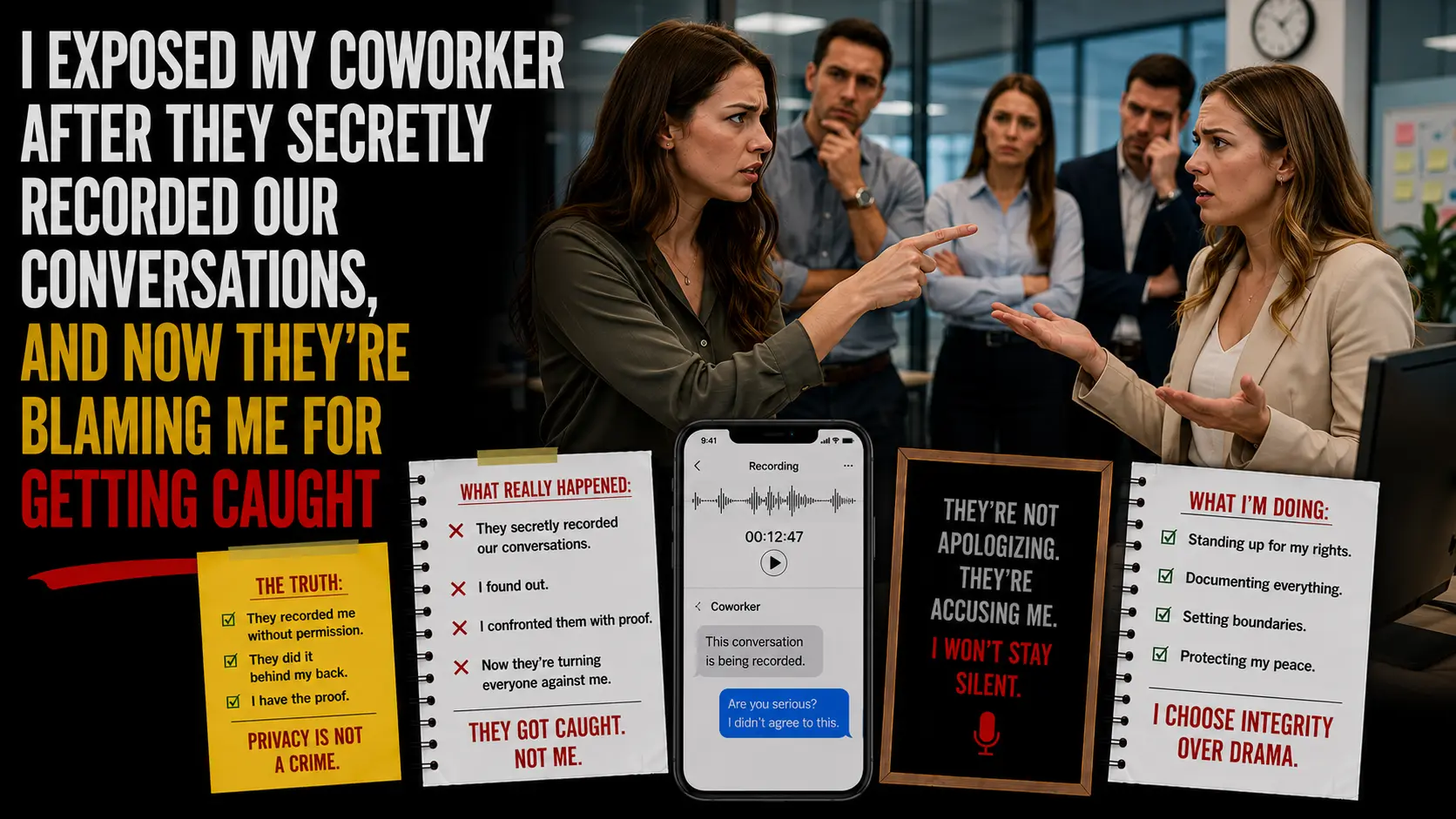 I Exposed My Coworker After They Secretly Recorded Our Conversations, and Now They're Blaming Me for Getting Caught