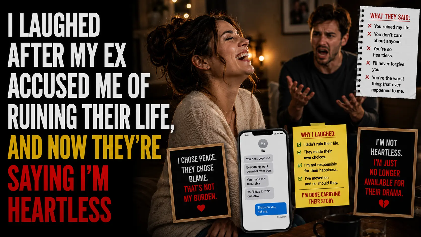 I Laughed After My Ex Accused Me of Ruining Their Life, and Now They're Saying I'm Heartless