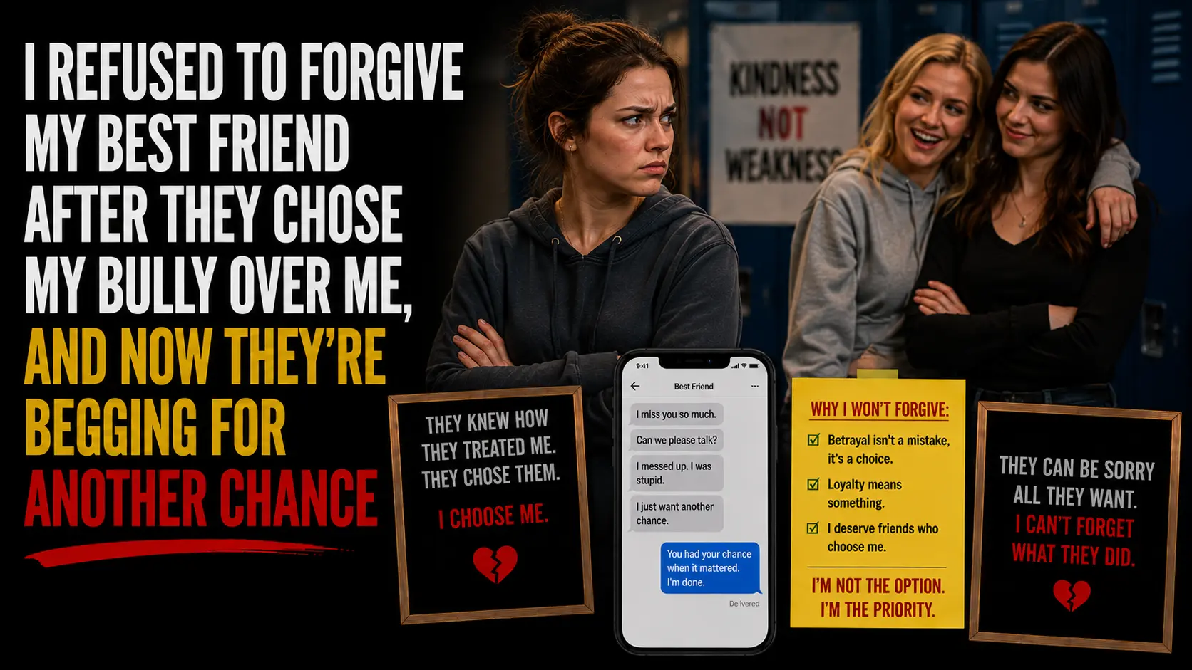 I Refused to Forgive My Best Friend After They Chose My Bully Over Me, and Now They're Begging for Another Chance